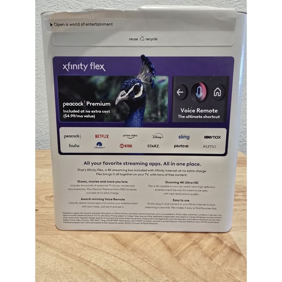 Xfinity Flex 4K Ultra HD Streaming TV Box with Voice Remote New Open Box - Picture 3 of 12